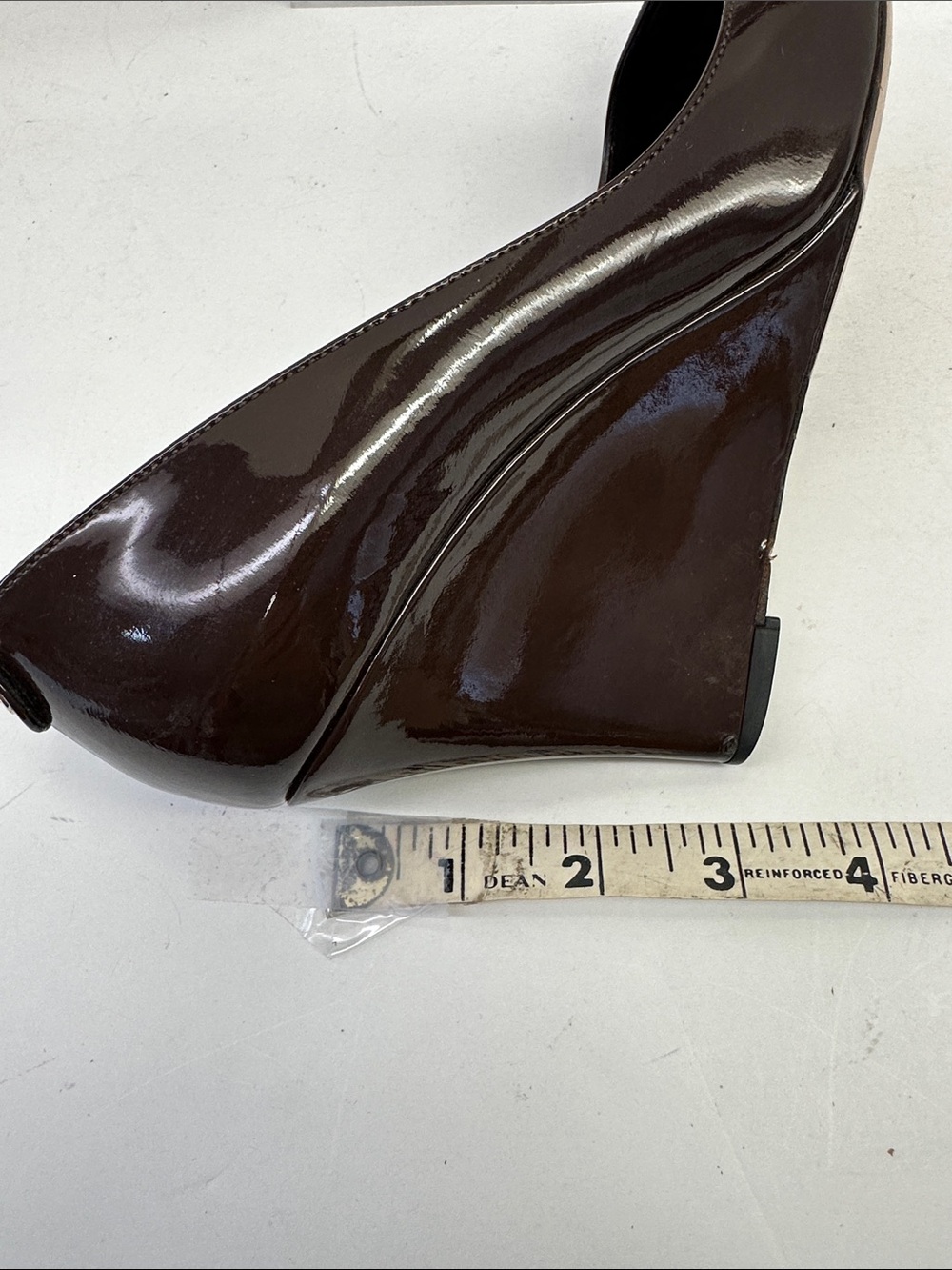 Gucci Dark Brown Patent Leather Wedge Pumps - Picture 8 of 8